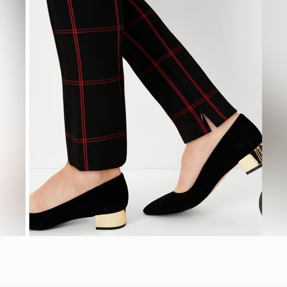 Black Windowpane Pants with Side Zippers, Size 00 (NWOT) - Picture 4 of 6